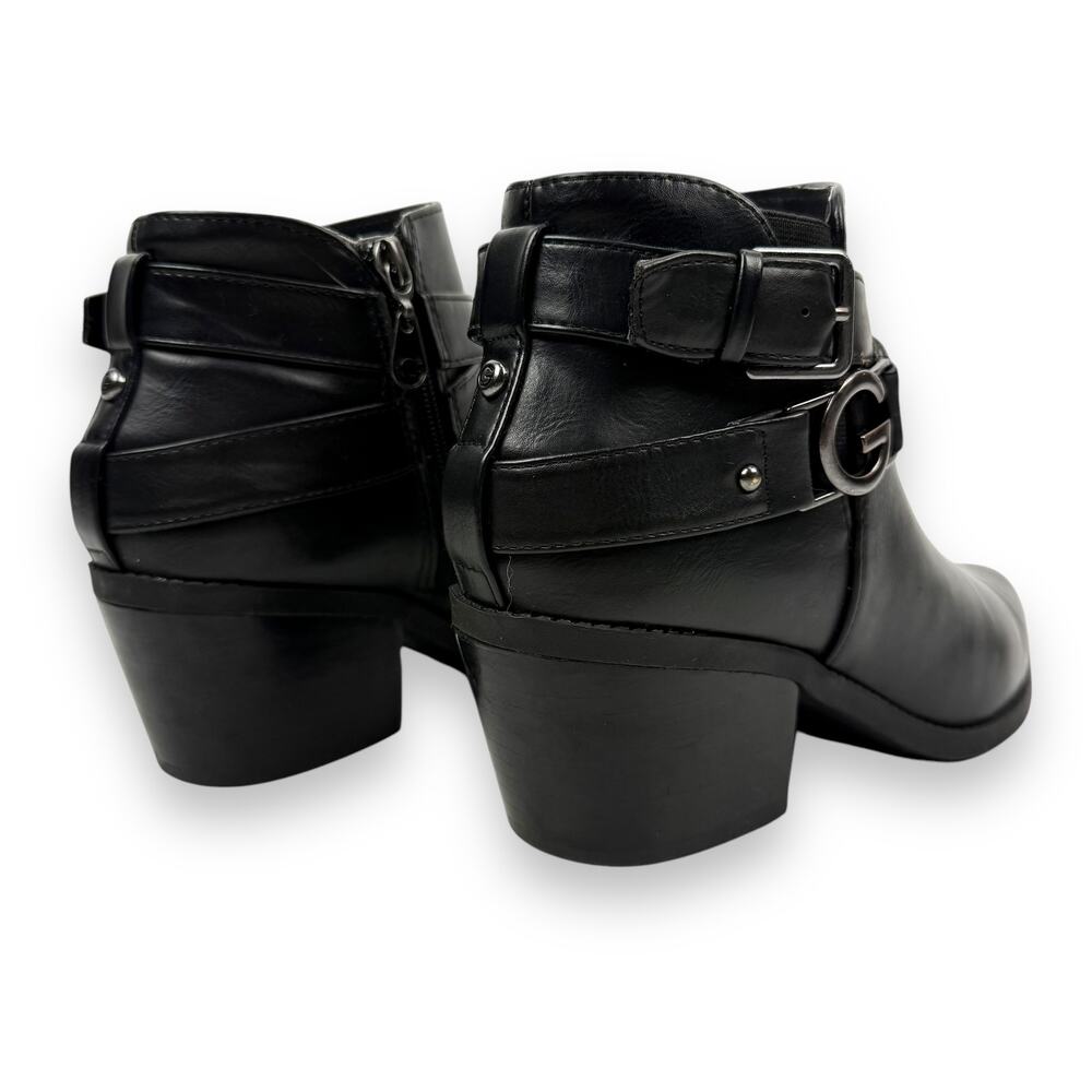 GUESS GBG black vegan leather cowgirl ankle boots - Picture 5 of 13